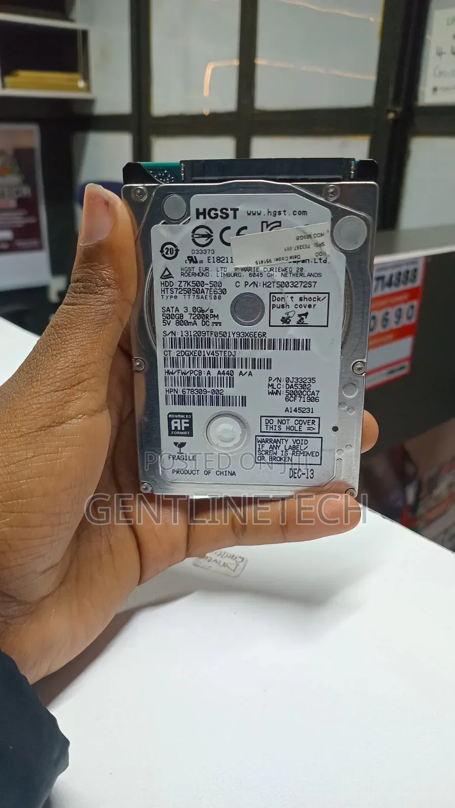 HGST 500gb Hard Drive