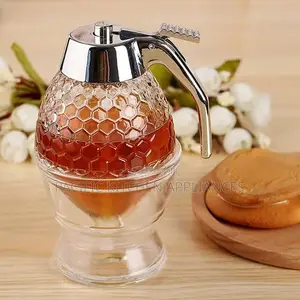 Acrylic Honey Dispenser - Clear, No Drip, Leak-Proof Design