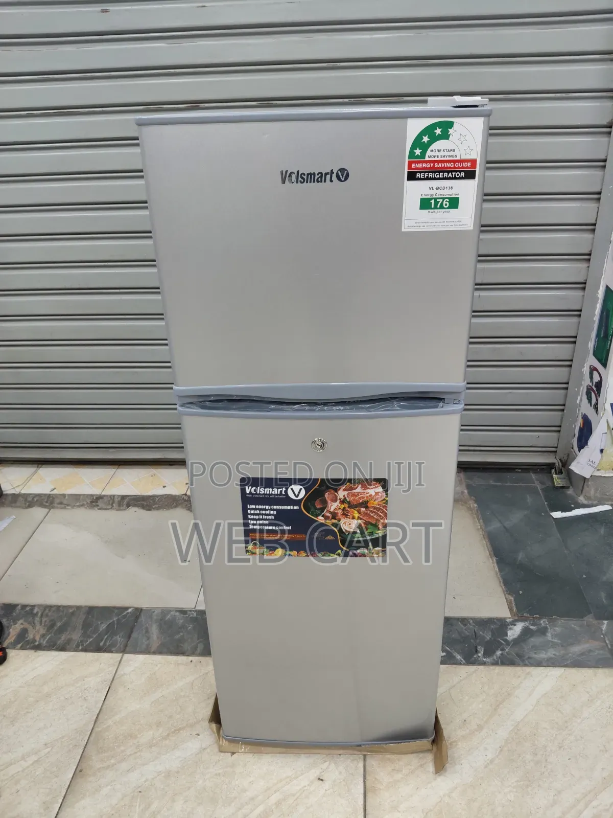 3 Star Volsmart 138ltrs Fridge