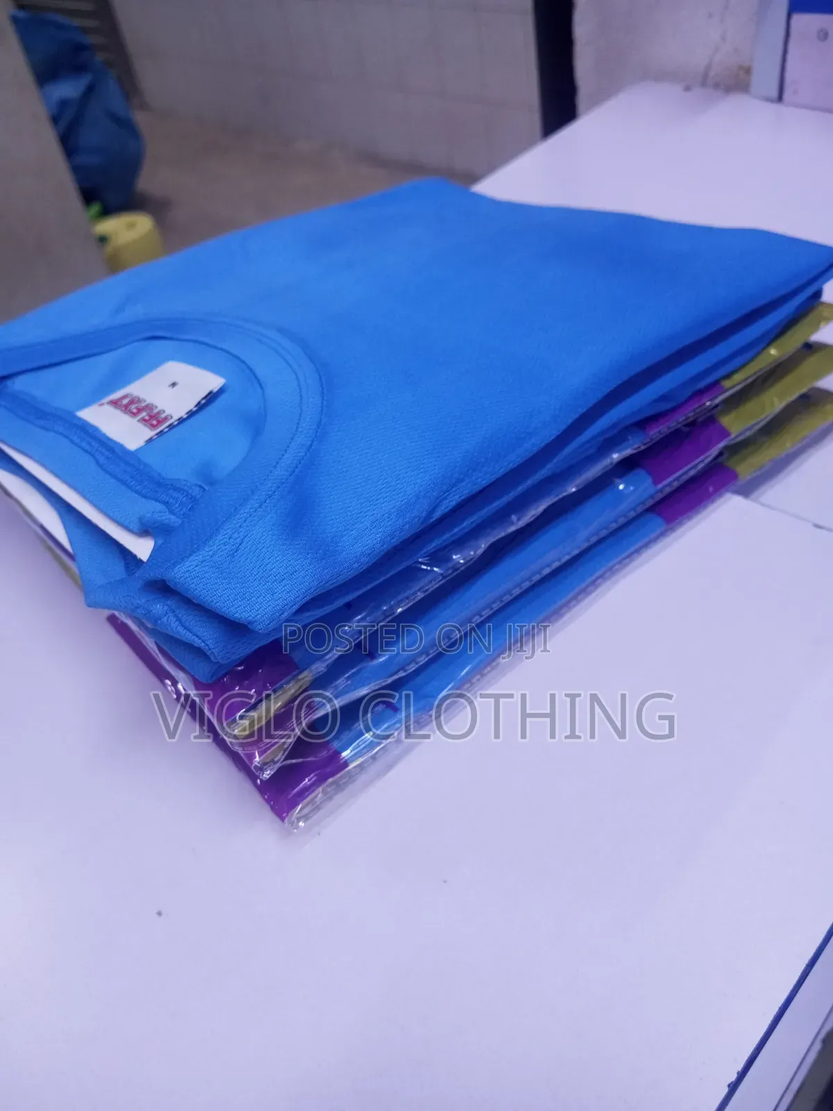 All Seasons Dryfits Lite Blue Round Necks Available