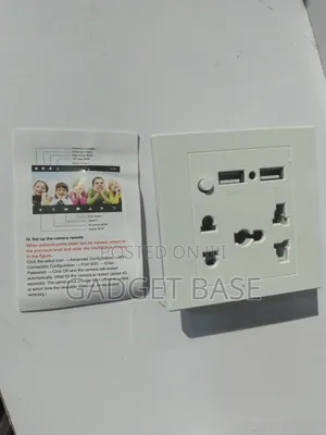 Universal Wall Socket With USB Charging Ports and Built-in Camera