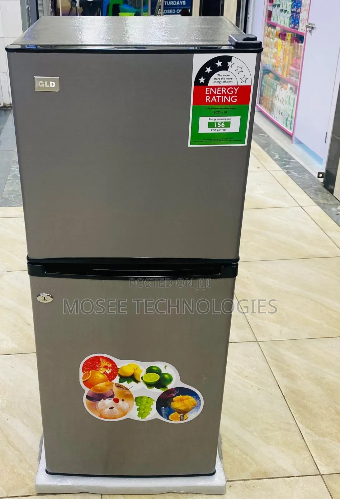 GLD 118L Compact Double Door Fridge