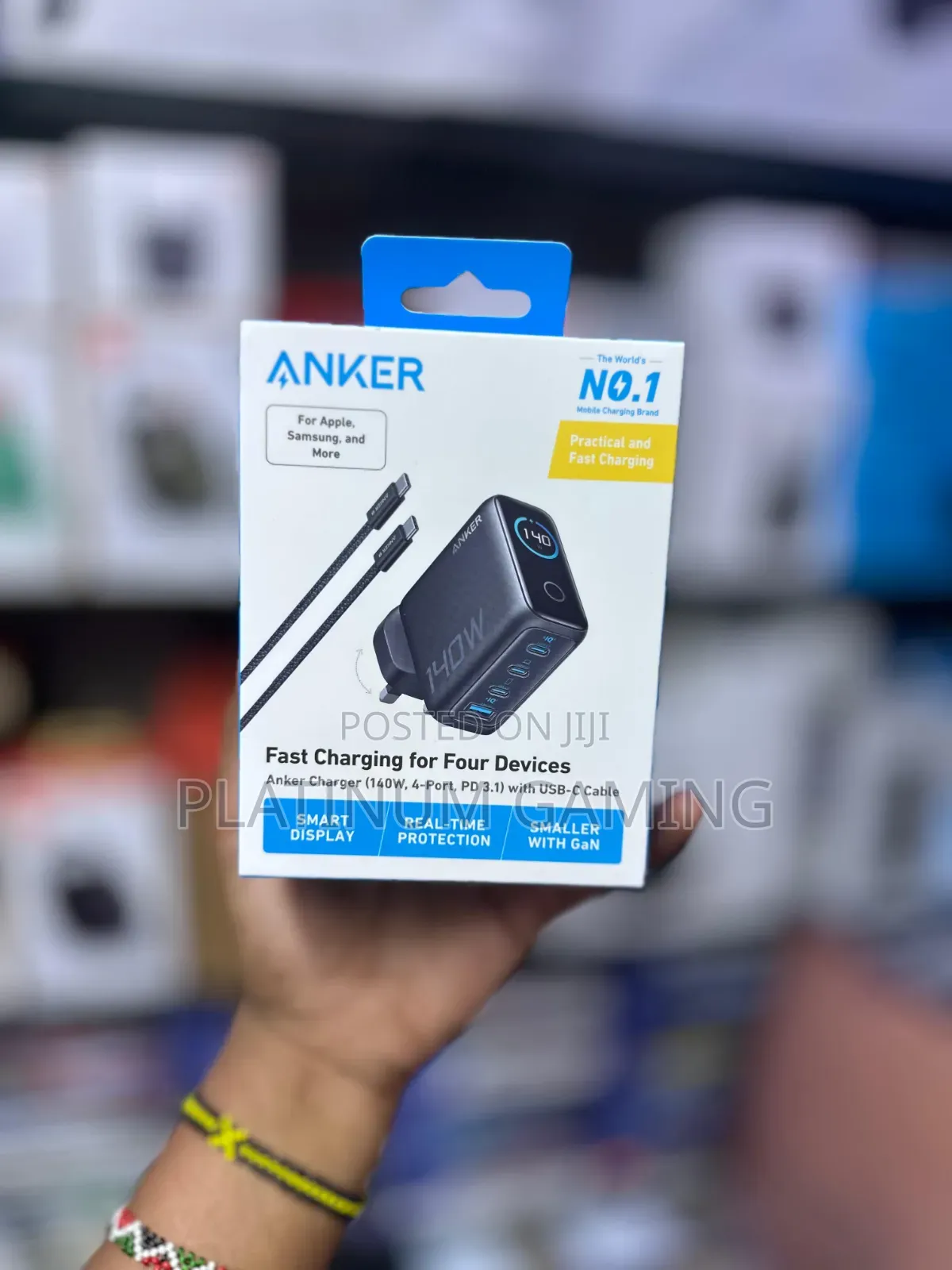 Anker 140Watts Wall Charge Fast Charge -4 Outlet Ports With Display