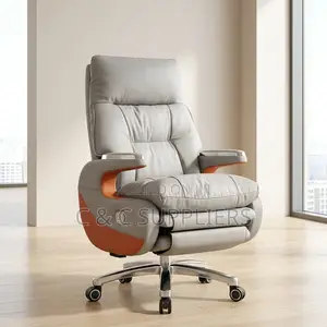 Leather Manager's Footrest Char