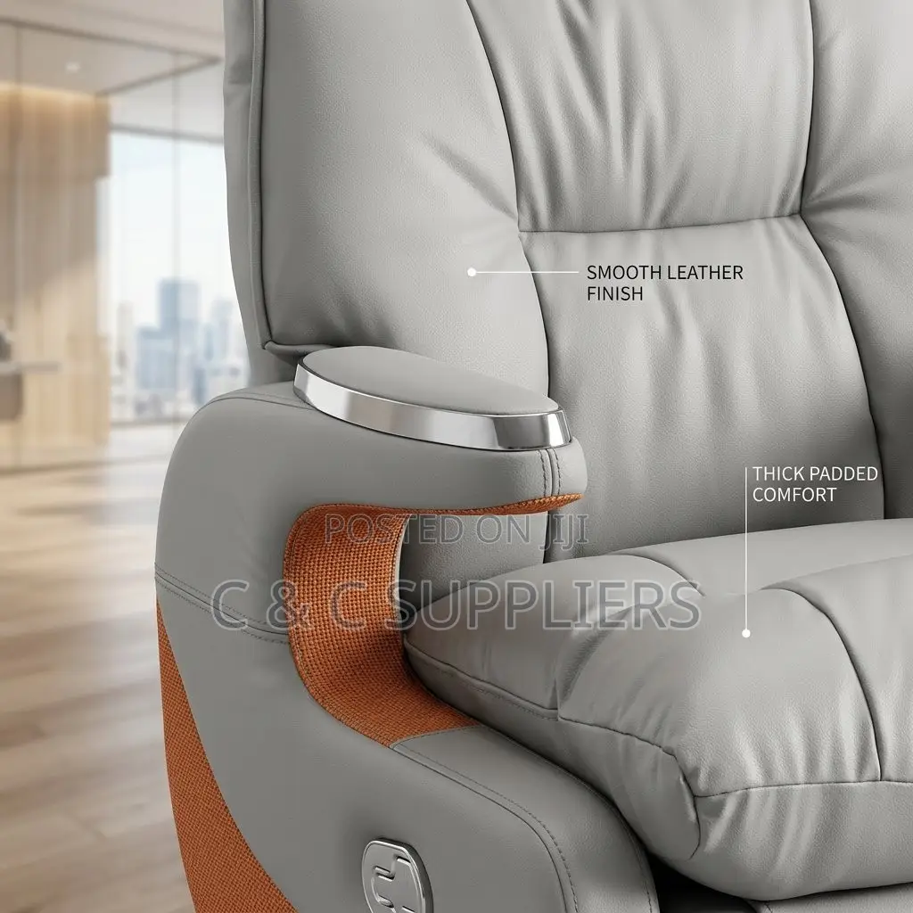 Leather Manager's Footrest Char