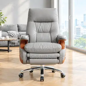 Leather Manager's Footrest Char