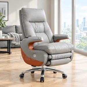 Leather Manager's Footrest Char