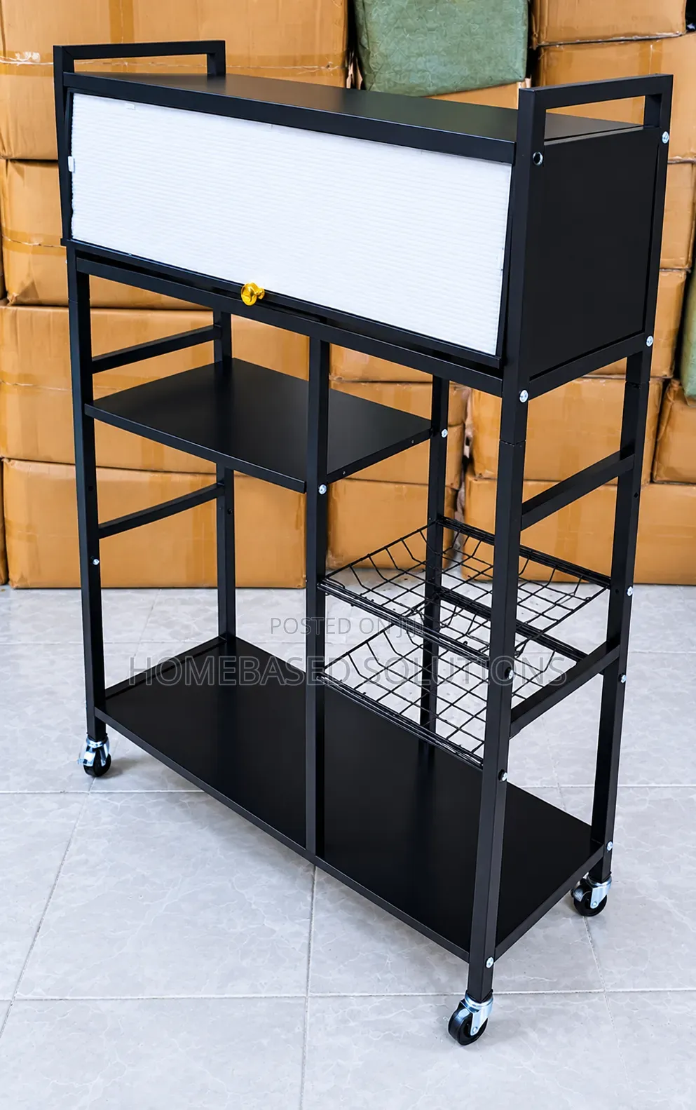 5 Layer Close Cabinet Trolley Rack Size 80x29x125cm