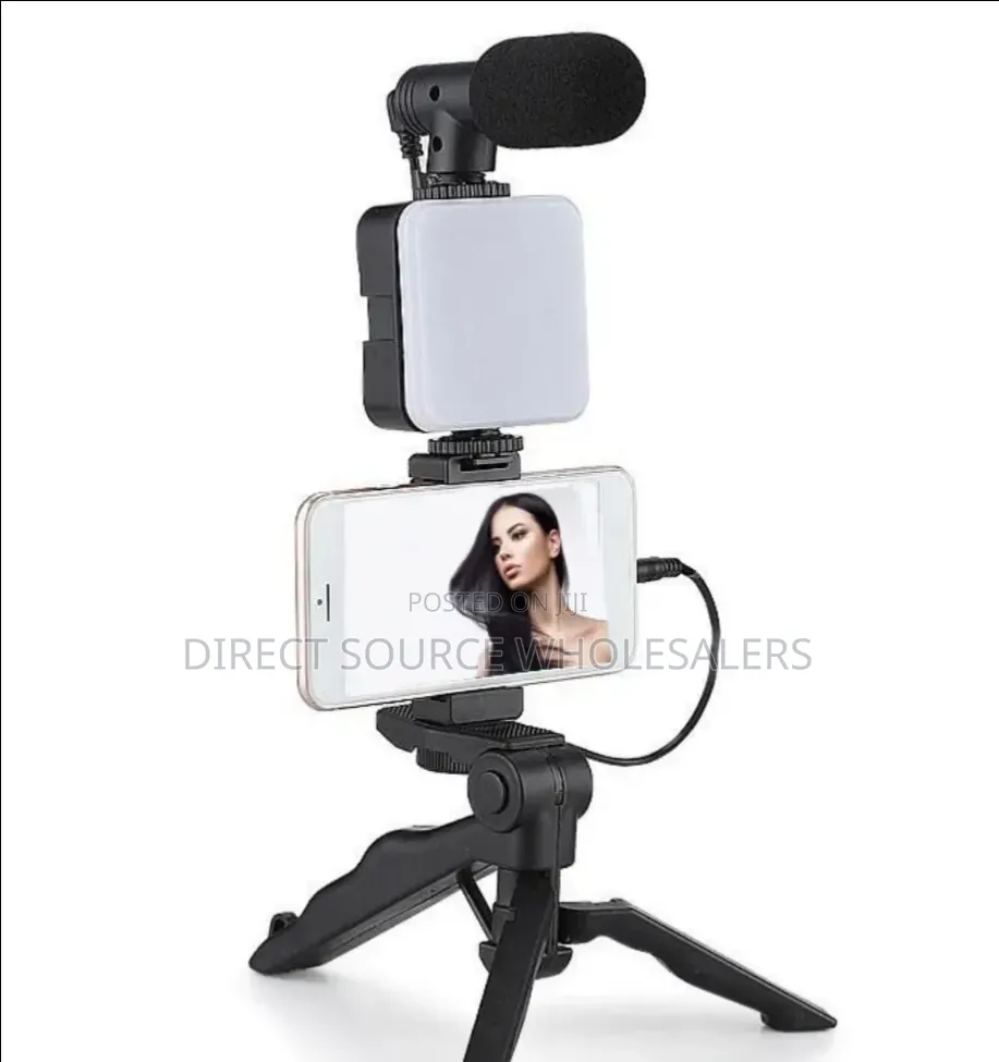 Mobile Phone Video Making Kit With Light, Mic & Stand