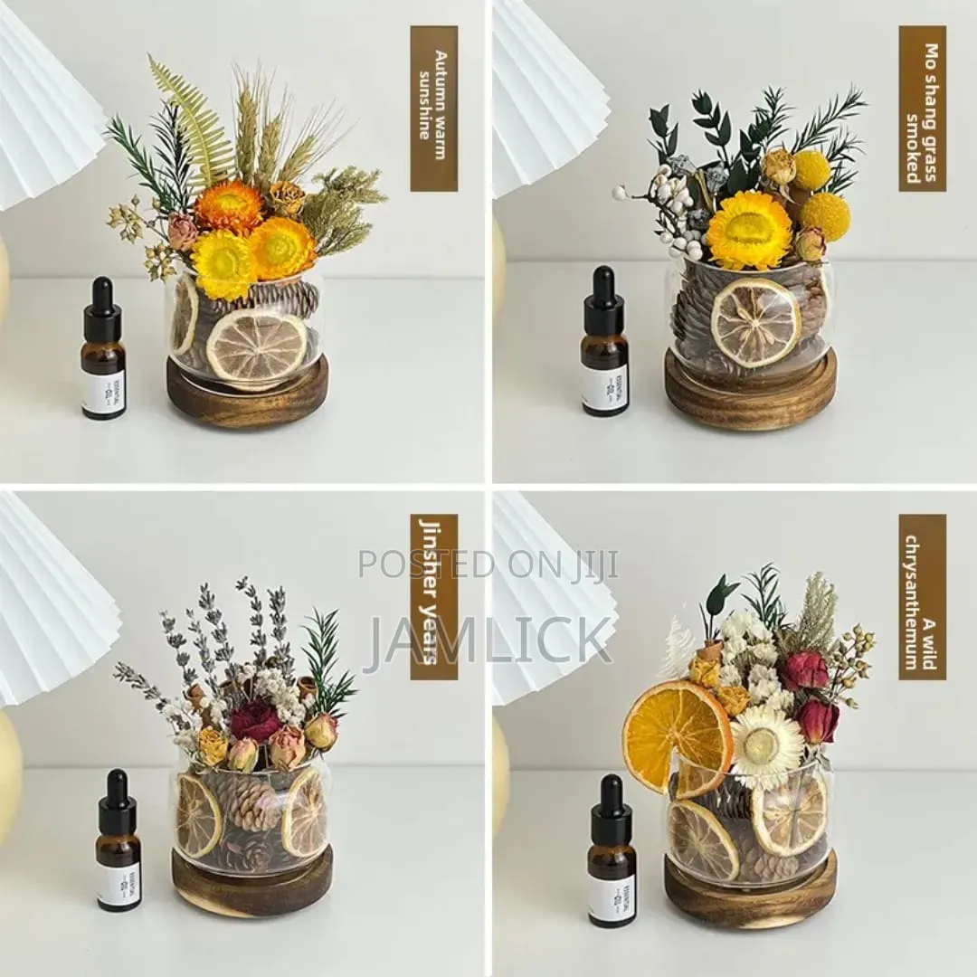 Dried Flower Aromatherapy Diffuser With Essential Oil & Potpourri - Pl