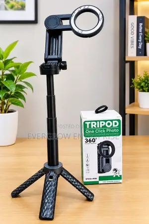 380mm Foldable Extending Rotating Magnetic Ring Phone Tripod Stand