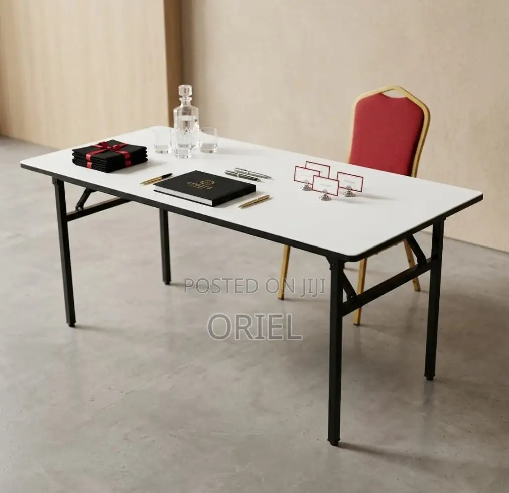 Office Table : 1600MM Foldable White Table