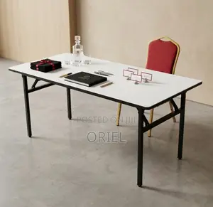 Office Table : 1600MM Foldable White Table
