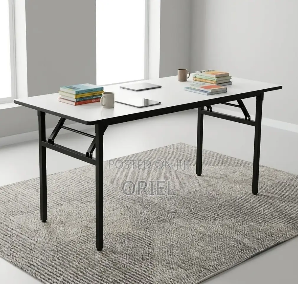 Office Table : 1600MM Foldable White Table