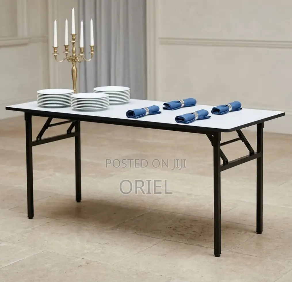 Office Table : 1600MM Foldable White Table