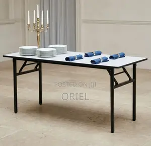 Office Table : 1600MM Foldable White Table