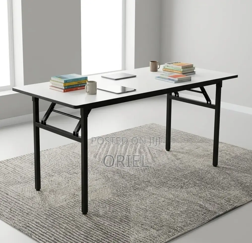 Office Table : 1600MM Foldable White Table
