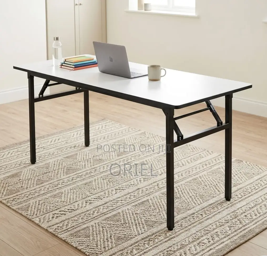 Office Table : 1600MM Foldable White Table