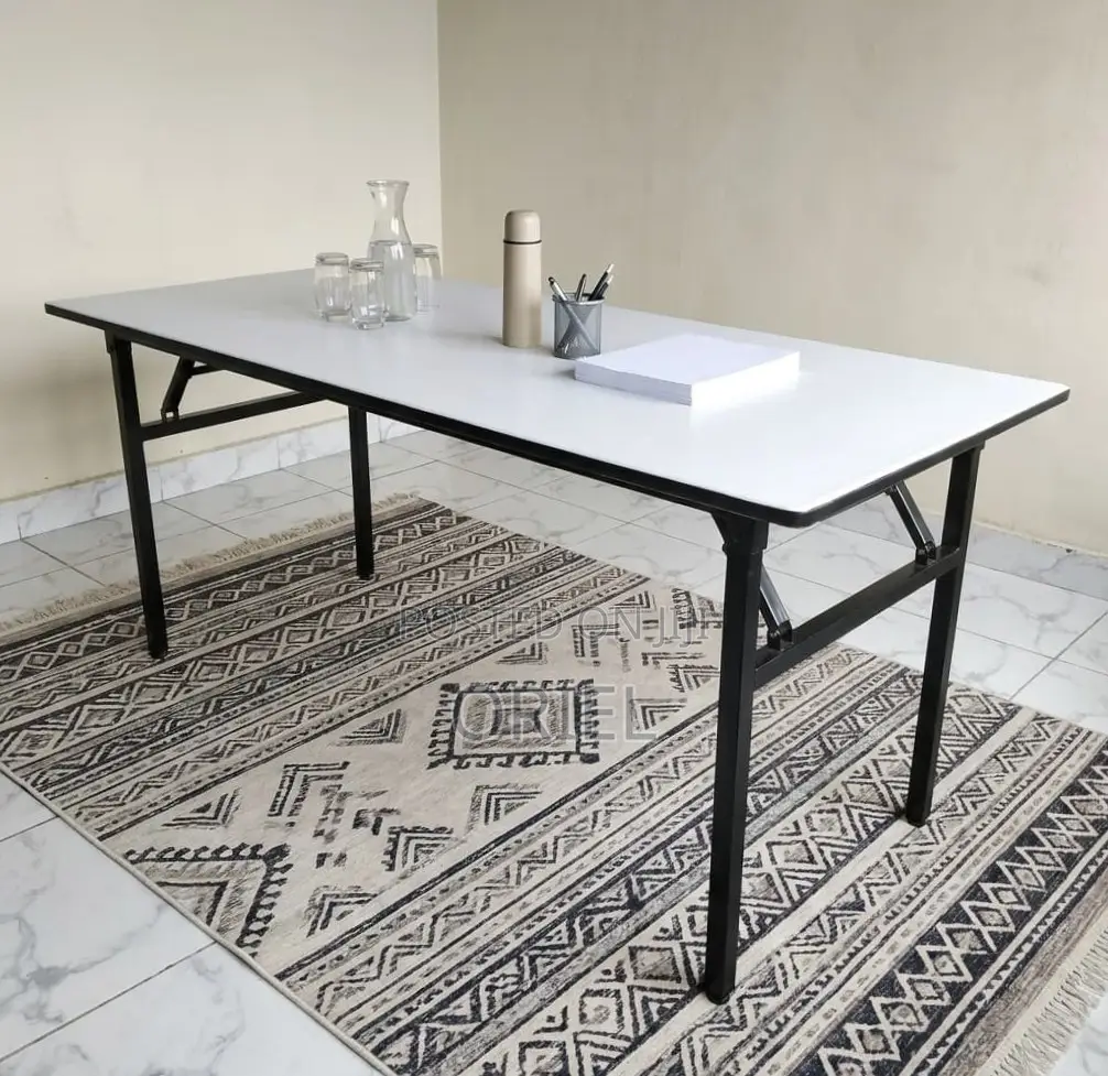 Office Table : 1600MM Foldable White Table