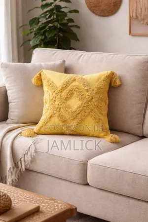 Scandinavian Boho Throw Pillow Cover With Tassels 45×45cm - Pl