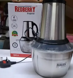 2L Redberry Electric Food Processor & Chopper