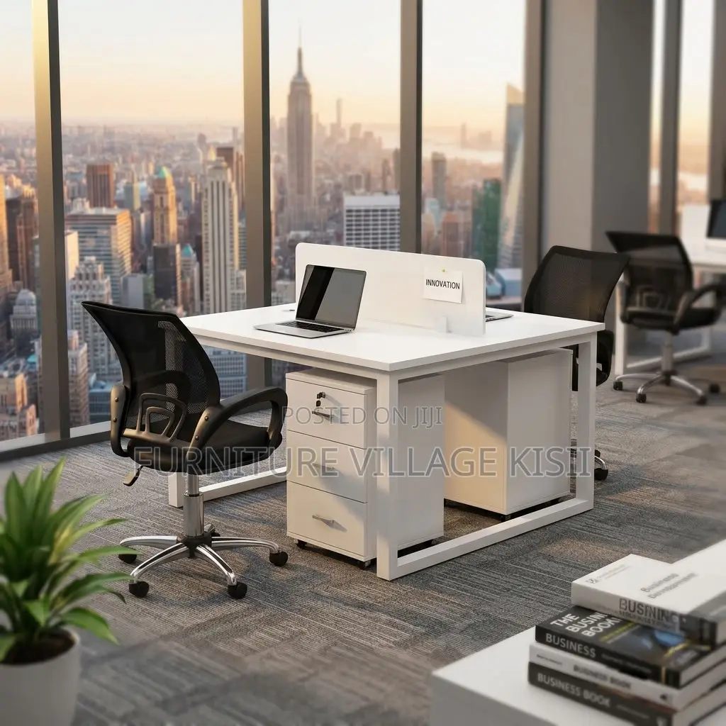 2-Way Modular Office Workstation (White)