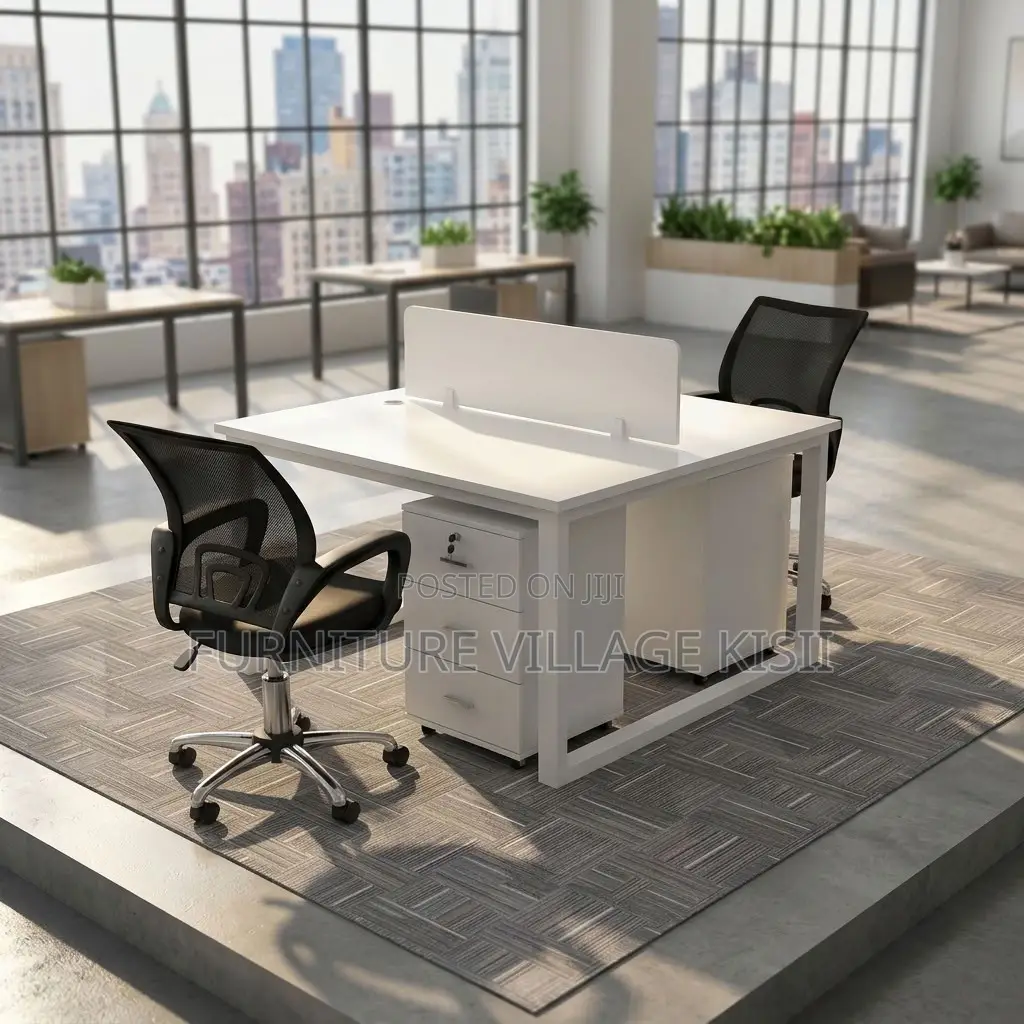 2-Way Modular Office Workstation (White)