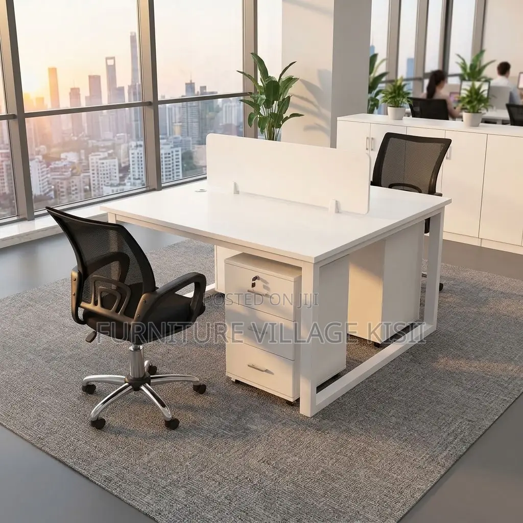 2-Way Modular Office Workstation (White)