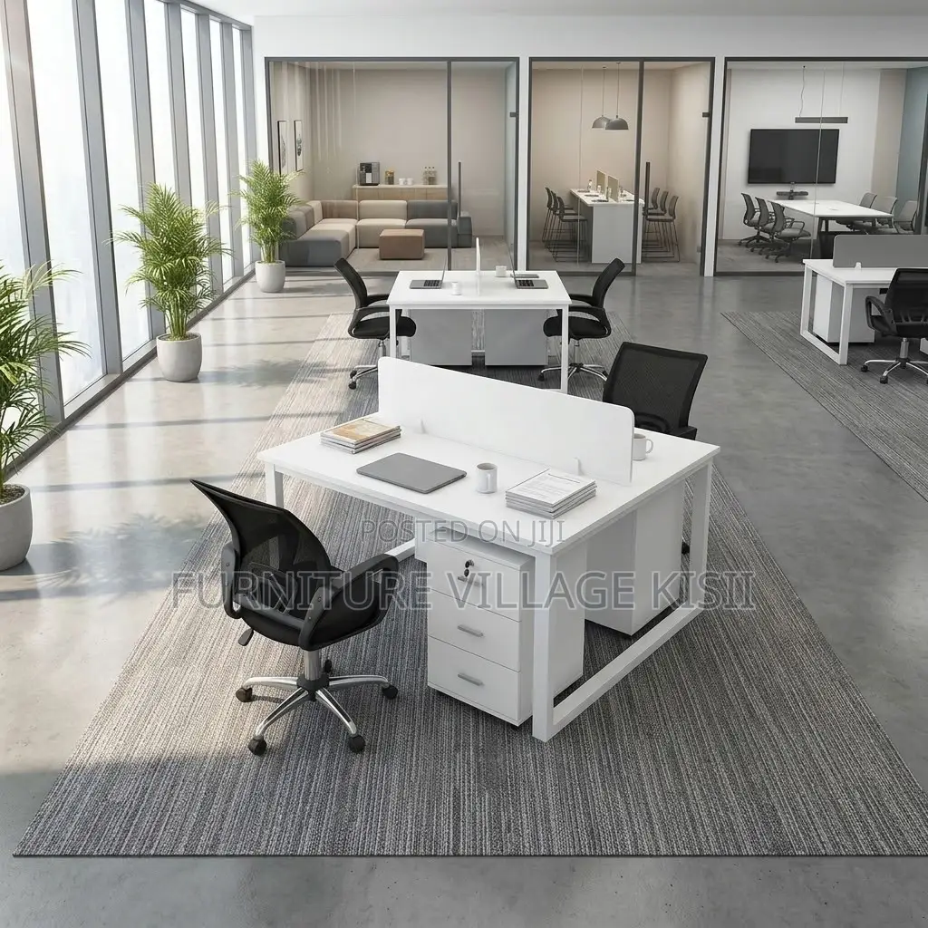 2-Way Modular Office Workstation (White)