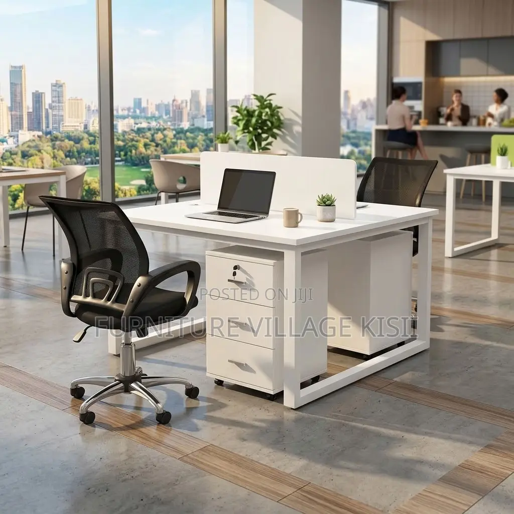 2-Way Modular Office Workstation (White)