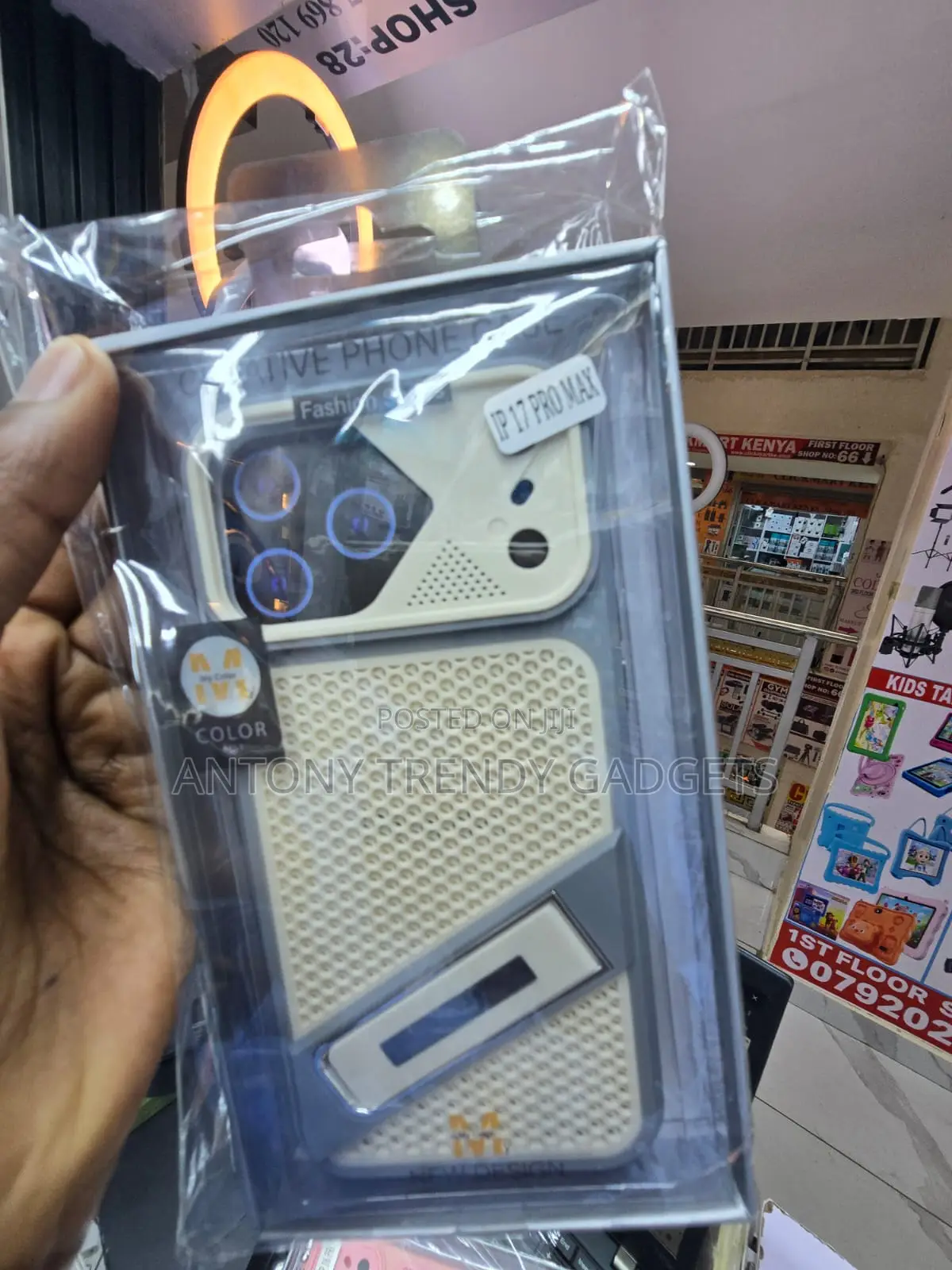 iPhone Rugged Silicone Case With Heat Dissipation and Kickstand