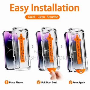 Quick-Install Dust-Proof Glass Screen Protector for iPhone 17 Pro Max