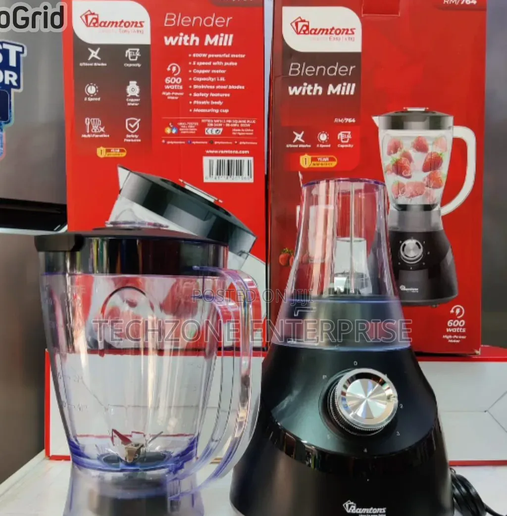 Ramtons Mill 600w 2 Speed (Rm/764) Blender 