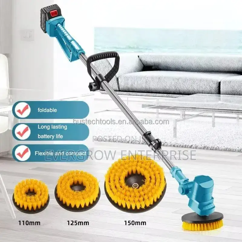 Extending Arm High Power Rechargeable 3in1 Electric Spin Scrubber
