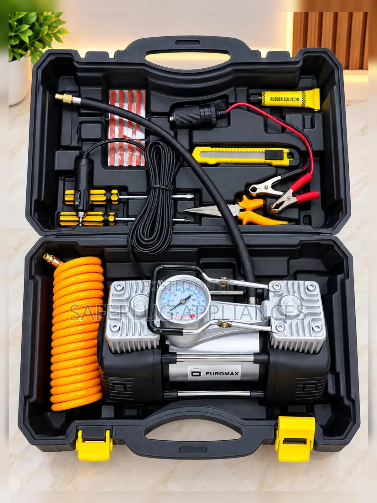 2-Cylinder Portable Air Pump Compressor With Inflation Tools