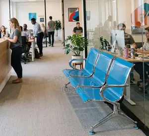Office Bench : 3-Link Blue Bench