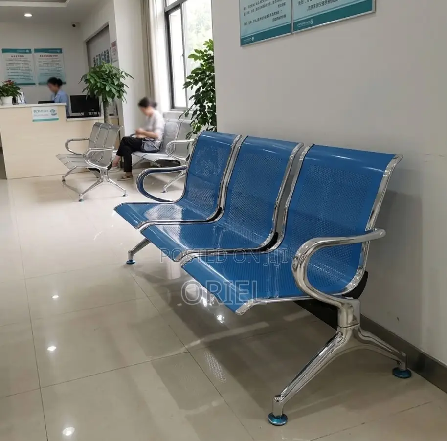 Office Bench : 3-Link Blue Bench