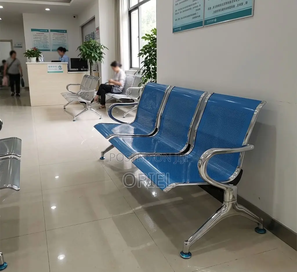 Office Bench : 3-Link Blue Bench