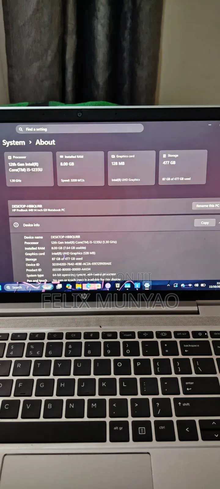 Laptop HP ProBook 440 G9 8GB Intel Core i5 SSD 512GB