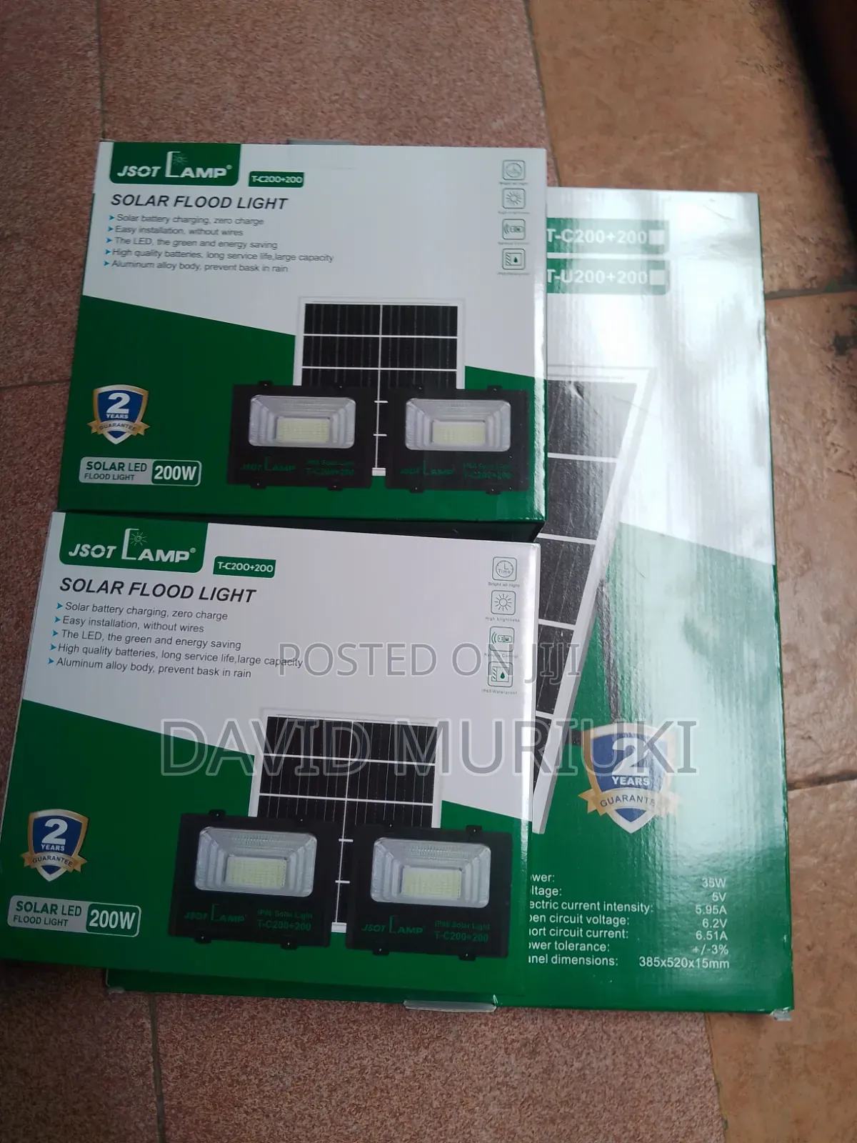 JSOT 200+200W Solar Floodlight