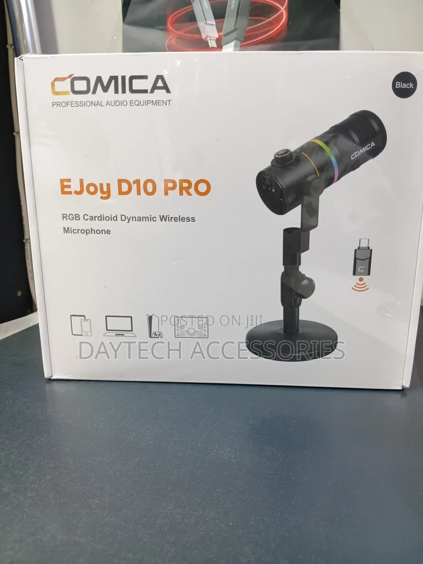 Comica EJoy D10 PRO RGB Cardioid Dynamic Wireless/Wired Microphone