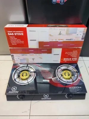 SmartPro 2-Burner Tempered Glass Top Gas Stove – Black
