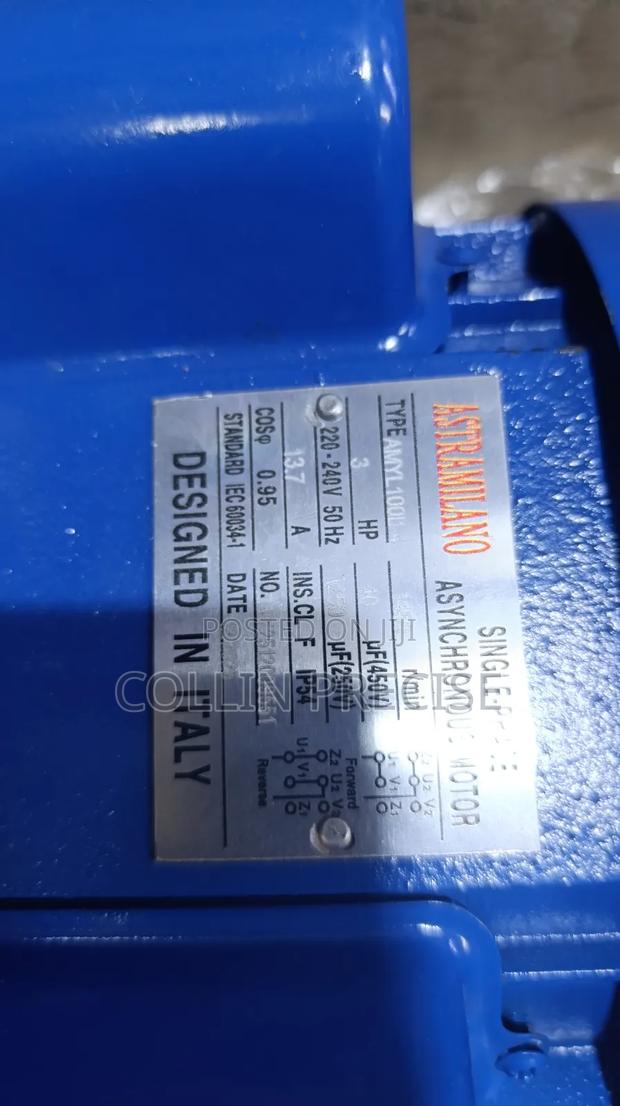 3.0 HP Astramilano Single Phase Copper Motor - thumbnail 2