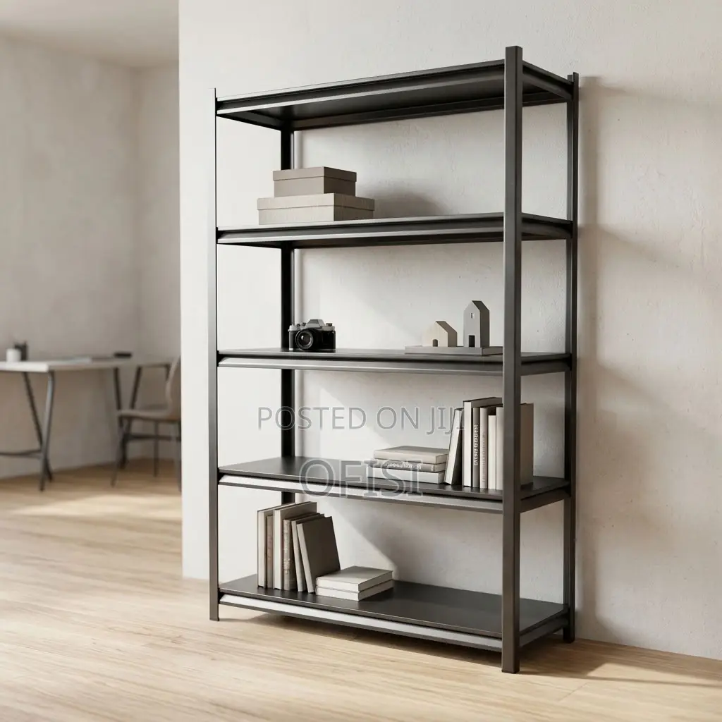 Storage Rack; Adjustable 5-Shelf Steel Storage Rack