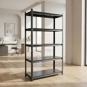 Storage Rack; Adjustable 5-Shelf Steel Storage Rack