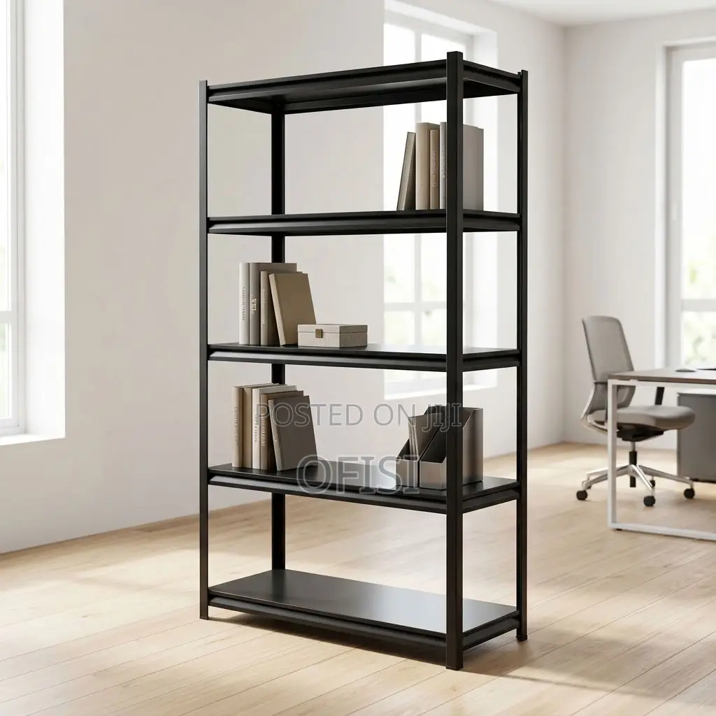 Storage Rack; Adjustable 5-Shelf Steel Storage Rack