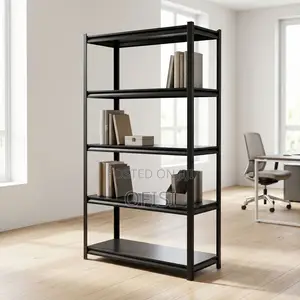 Storage Rack; Adjustable 5-Shelf Steel Storage Rack