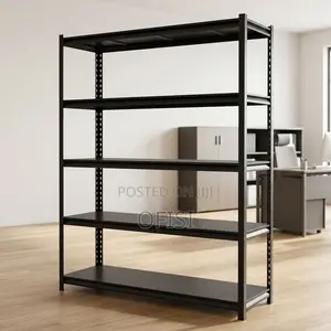 Storage Rack; Adjustable 5-Shelf Steel Storage Rack