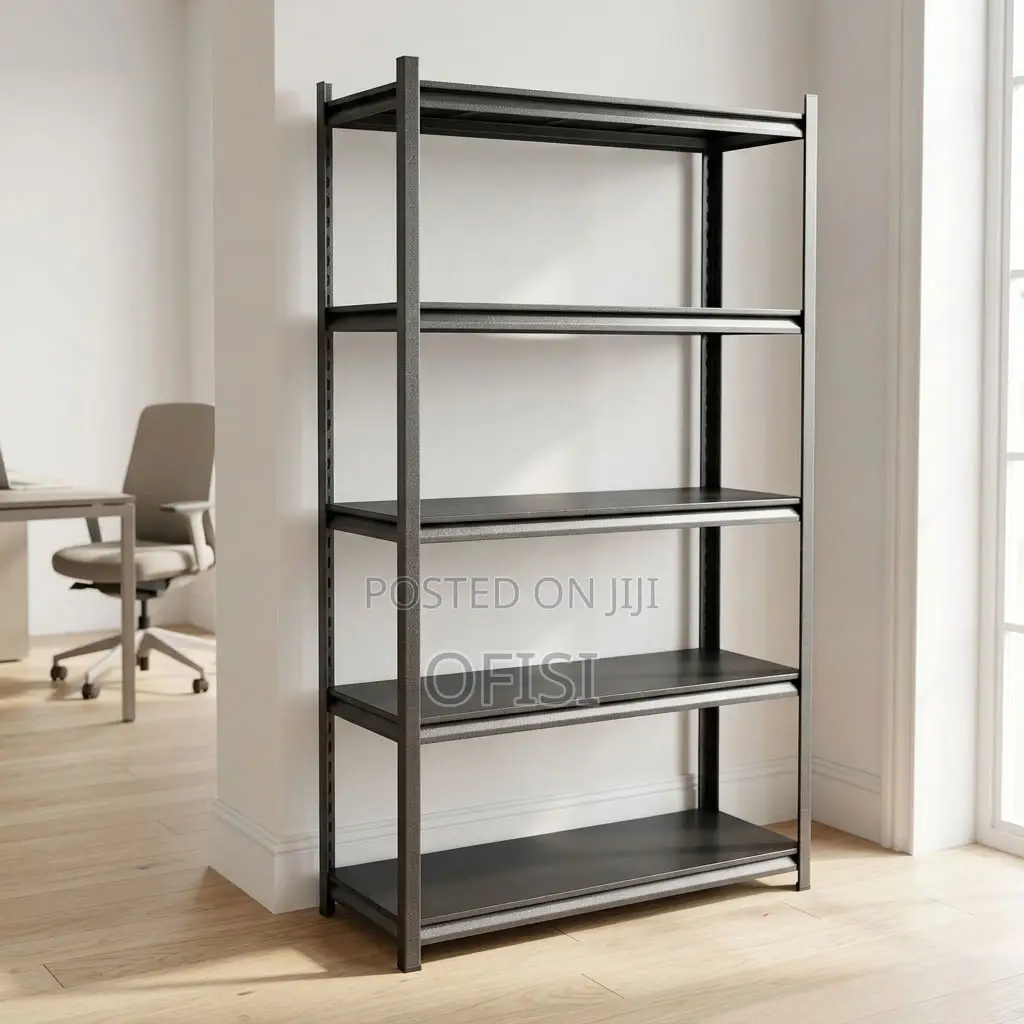 Storage Rack; Adjustable 5-Shelf Steel Storage Rack