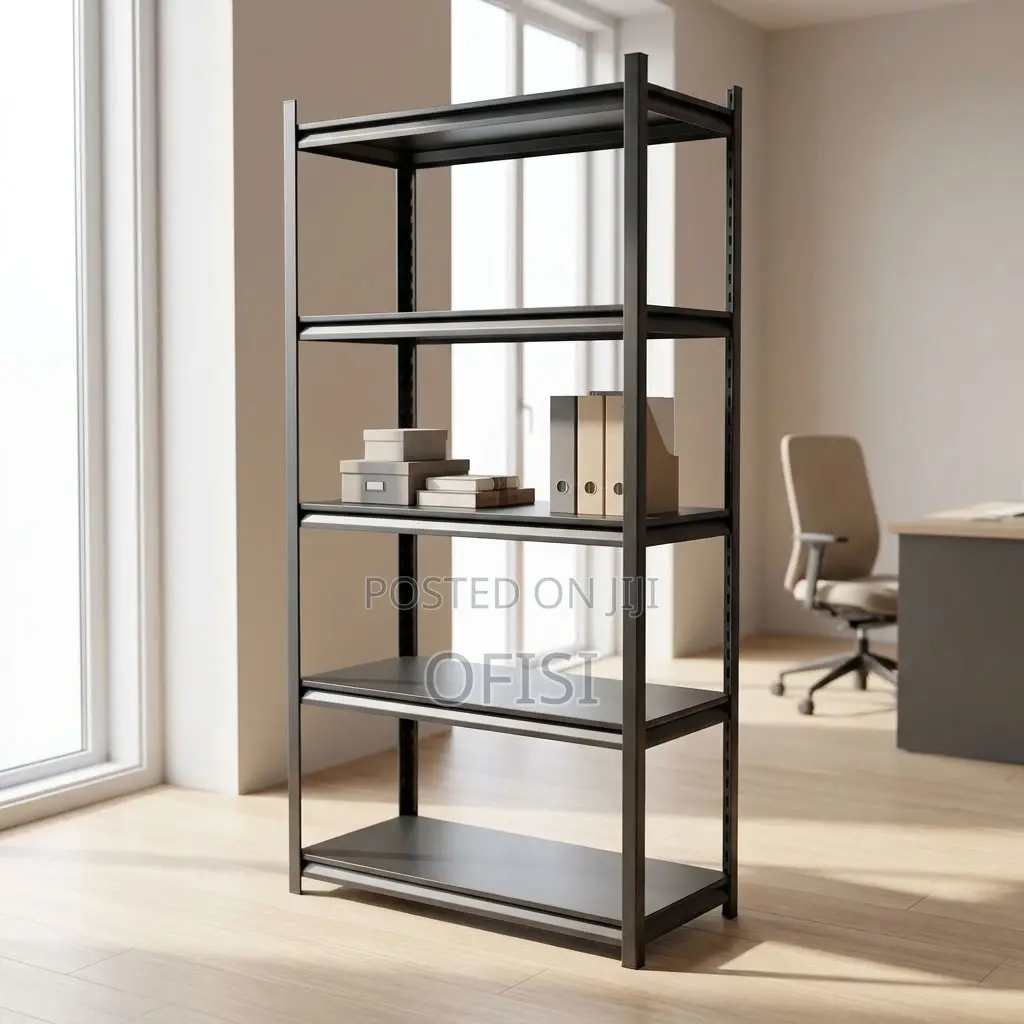 Storage Rack; Adjustable 5-Shelf Steel Storage Rack